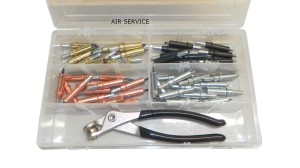 Zestaw ustalaczy (Cleco) do nitowania poszycia CL50K